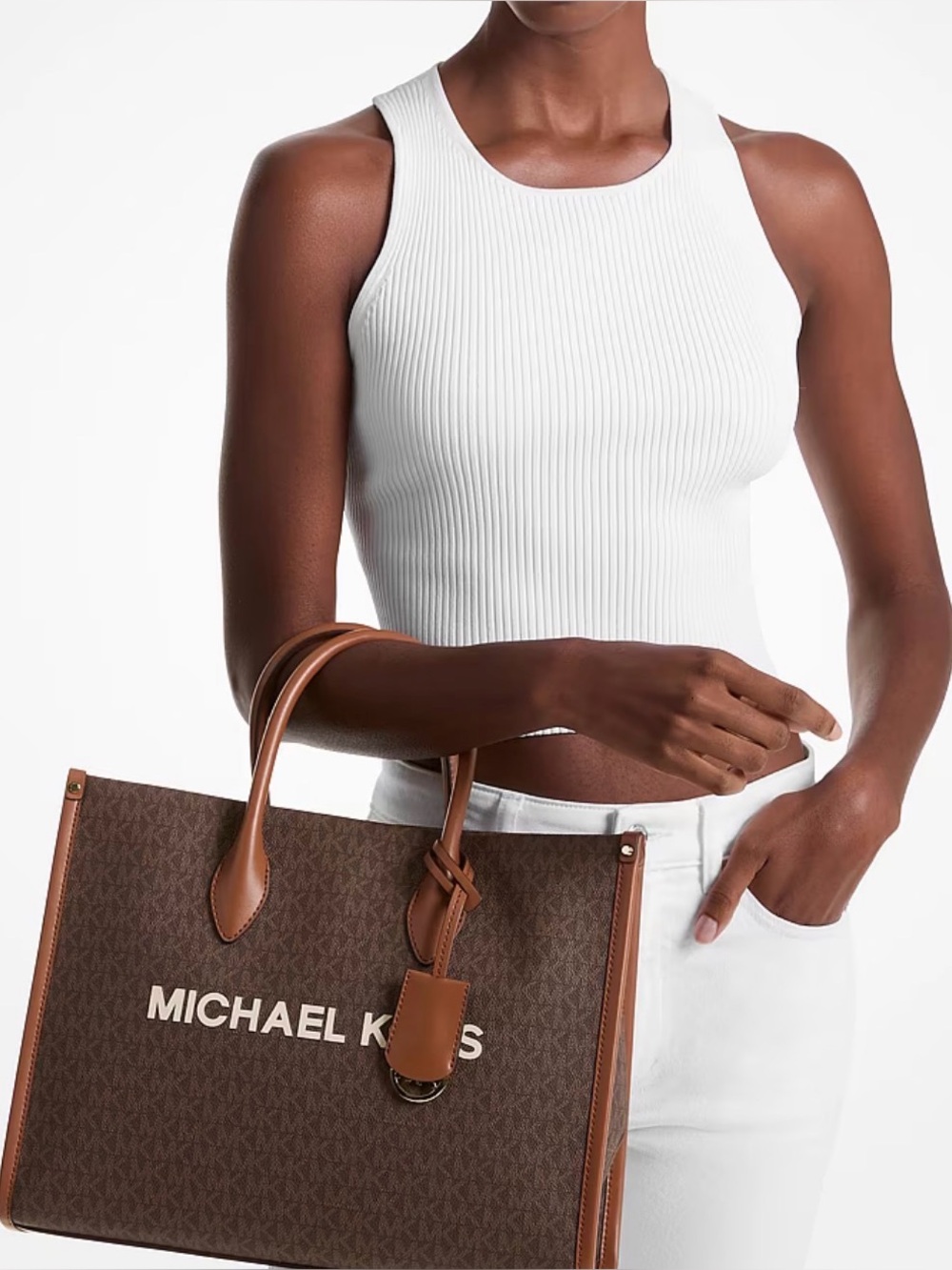 Mirella Medium Signature Logo Tote Bag
